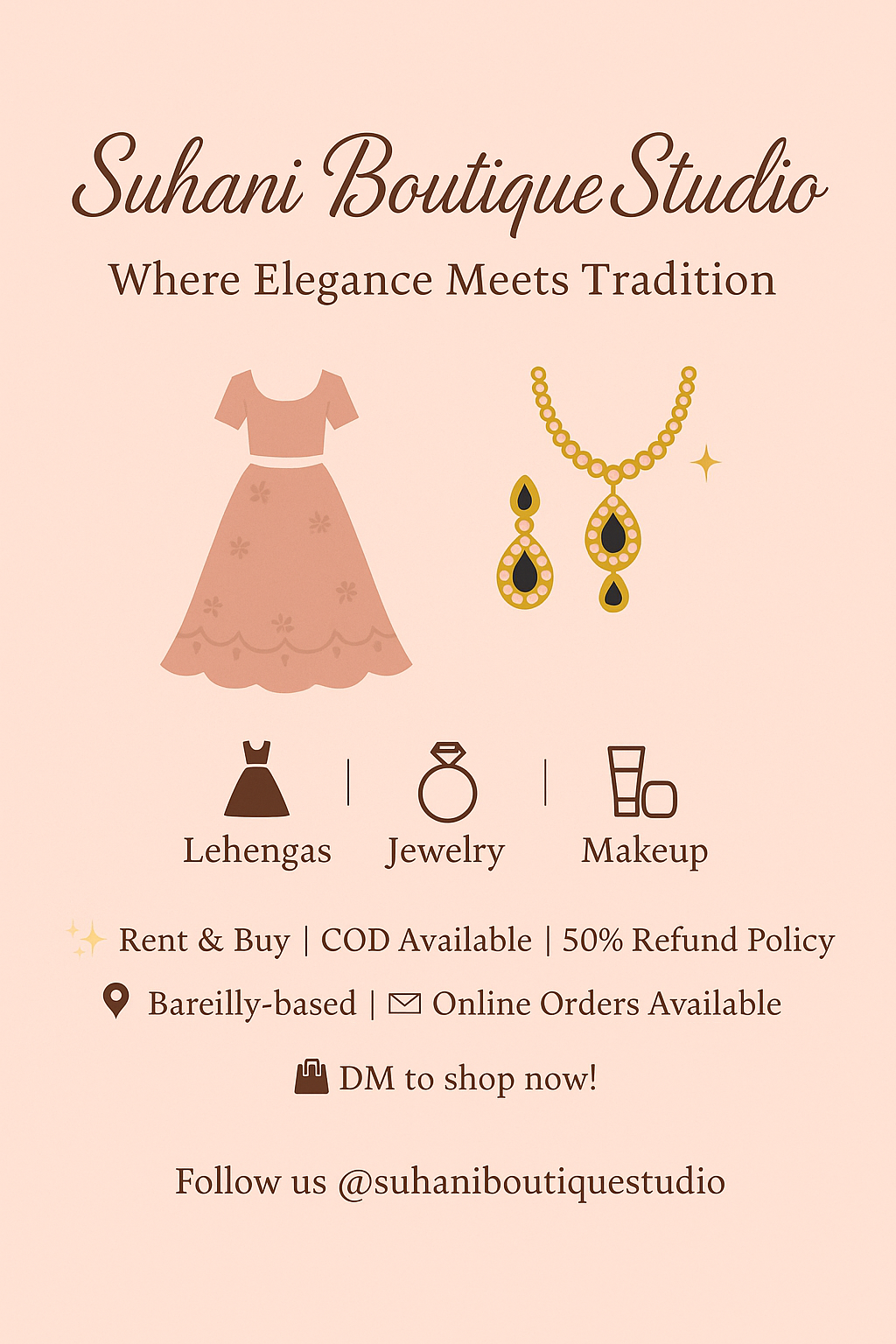 “Where Elegance Meets Tradition – Welcome to Suhani Boutique Studio”